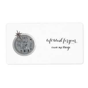 Religious Christmas Scripture Label