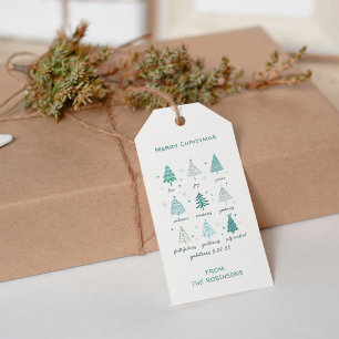 Religious Christmas Trees Boho Minimal Scripture Gift Tags