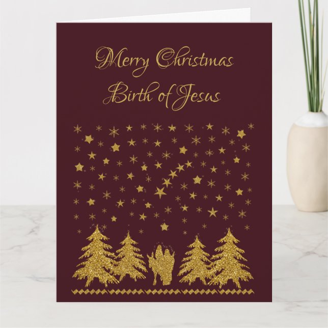 Religious Christmas Virgin Mary, St. Joseph, Jesus Card (Front)