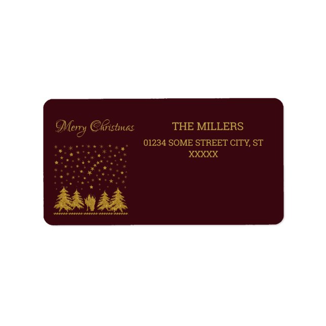 Religious Christmas Virgin Mary, St. Joseph, Jesus Label (Front)