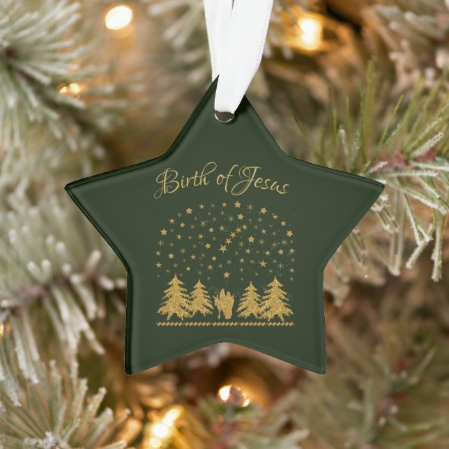 Religious Christmas Virgin Mary, St. Joseph, Jesus Ornament (Tree)