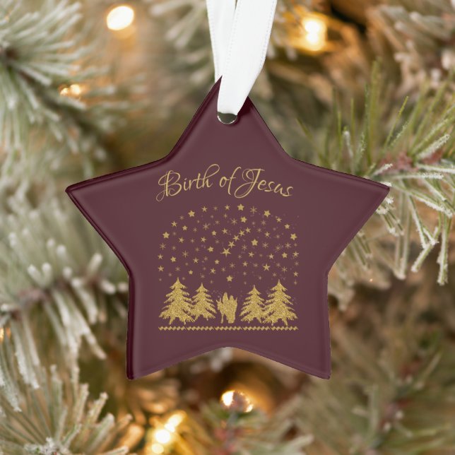 Religious Christmas Virgin Mary, St. Joseph, Jesus Ornament (Tree)
