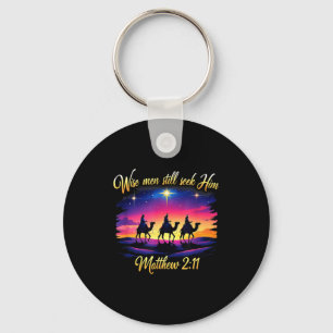 Religious Christmas Wise Men Still Seek Him 3 King Keychain