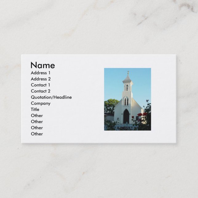 Religious Church Business Card (Front)
