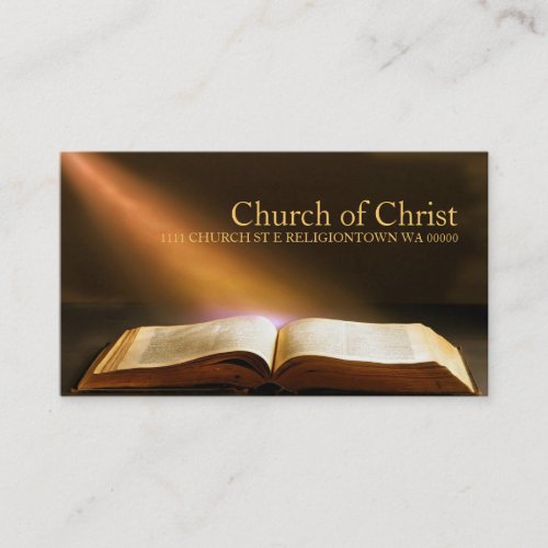 Religious Church Christianity Religion Bible Business Card