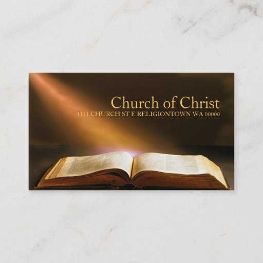 Customizable Religious Church Christianity Religion Bible Business Card