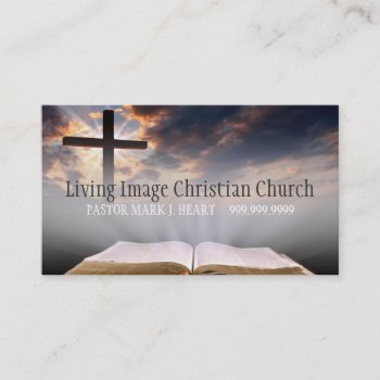 Religious Church Christianity Religion Pastor Business Card by ArtisticEye at Zazzle