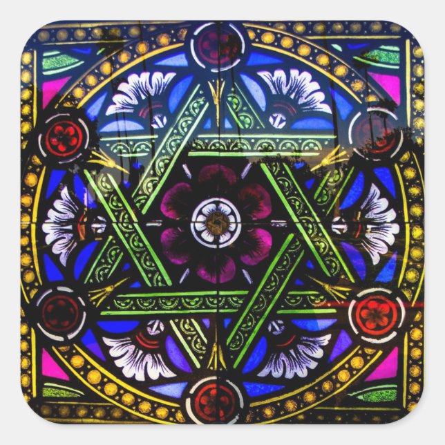 Religious Church Stained Glass Window Sticker (Front)