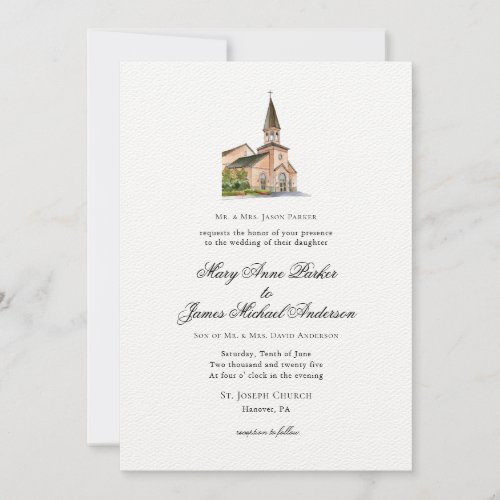 Religious Church Wedding Invitation