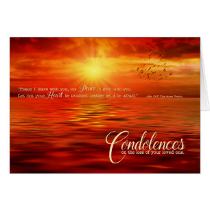 Religious Condolences Sunset John 14:27 Scripture
