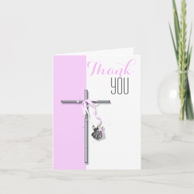 Religious confirmation angel thank you card