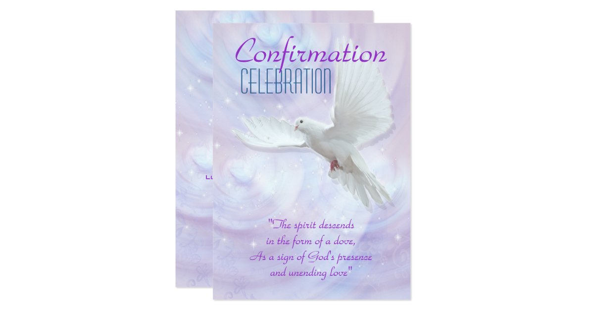 Religious confirmation dove card | Zazzle