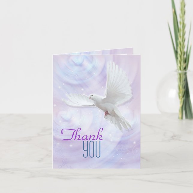 Religious confirmation dove thank you (Front)