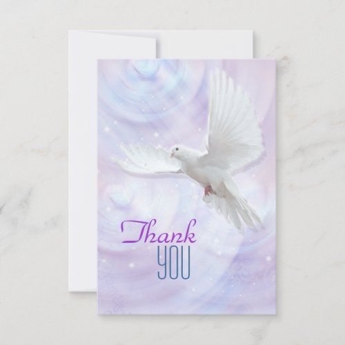 Religious confirmation dove thank you 2