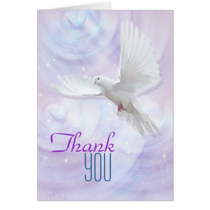 Religious confirmation dove thank you cards