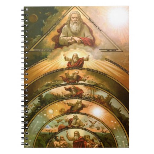 Religious Creation of the World Catholic Art Notebook
