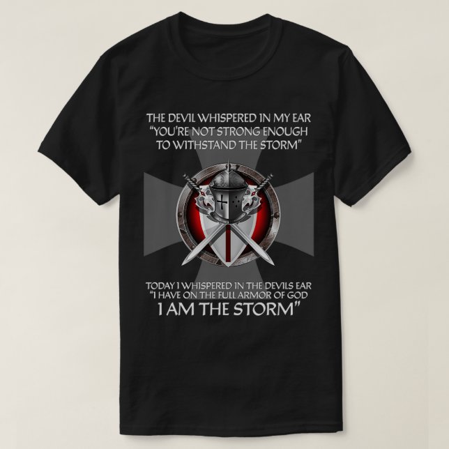 Religious Cross Christian Bible Verse Sayings I Am T-Shirt (Design Front)