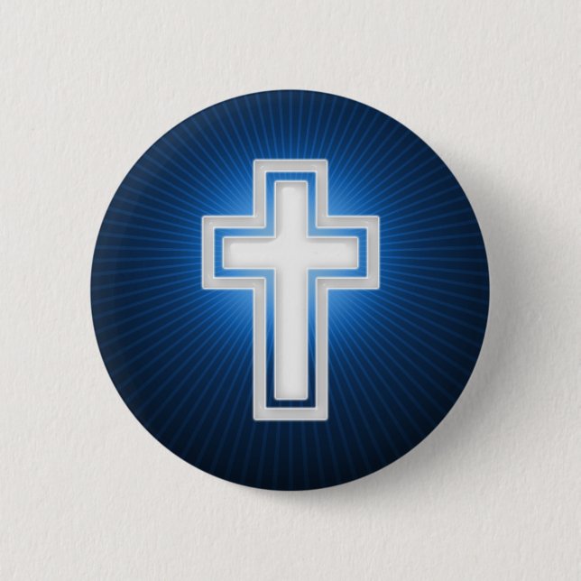 Religious Cross | Christian Button (Front)