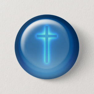 Religious Cross Christian Button