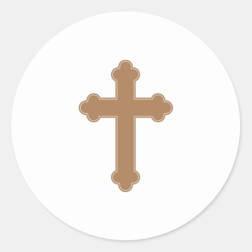 Religious Cross Classic Round Sticker