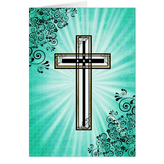 Religious Cross Easter Quote Card (Front)