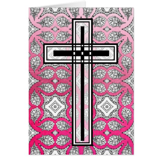 Religious Cross Easter Quote Card (Front)