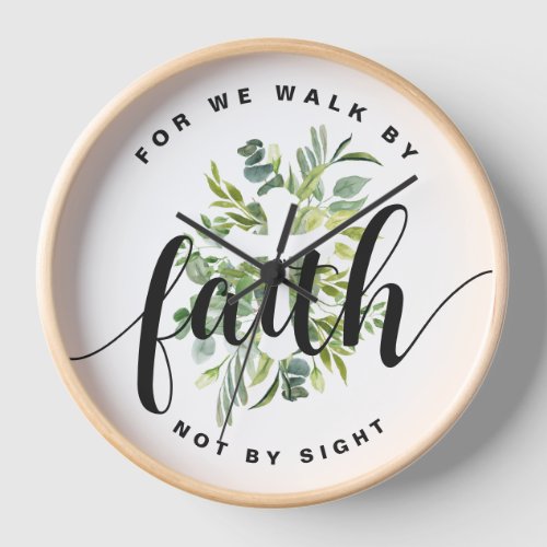 Religious Cross Faith Bible Verse  Clock