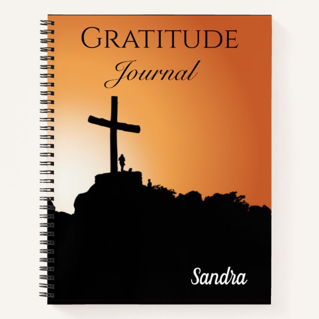 Religious Cross Gratitude Journal Notebook (Front)