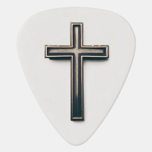 Religious Cross Guitar Pick (Front)
