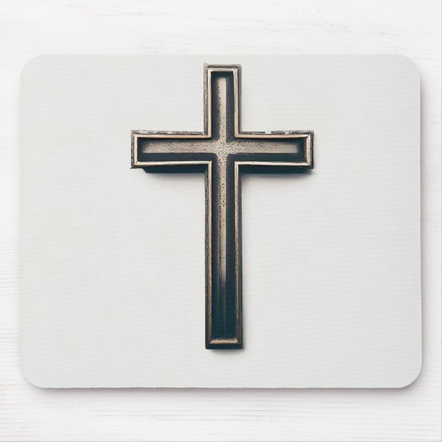 Religious Cross Mouse Pad (Front)