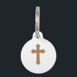 Religious Cross Pet ID Tag<br><div class="desc">This design is perfect for a variety of religious-themed projects such as Bible covers and bookmarks,  first communion gifts and more.</div>
