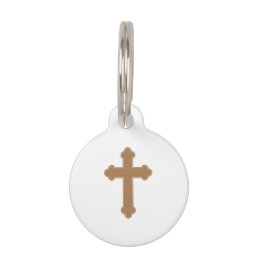 Religious Cross Pet ID Tag