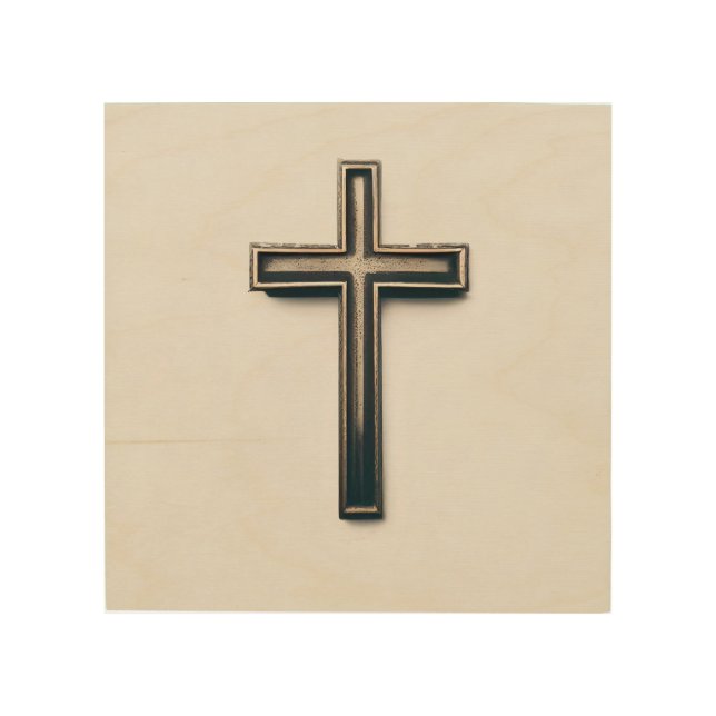Religious Cross Wood Wall Art (Front)