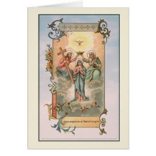 Religious Crowning of the Blessed Virgin Mary Cards