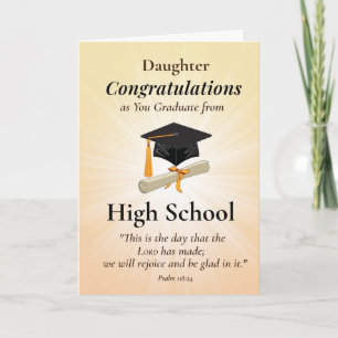Religious Daughter High School Graduation Card