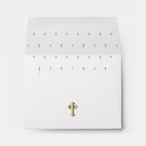 Religious Design with Gold Crosses Envelope