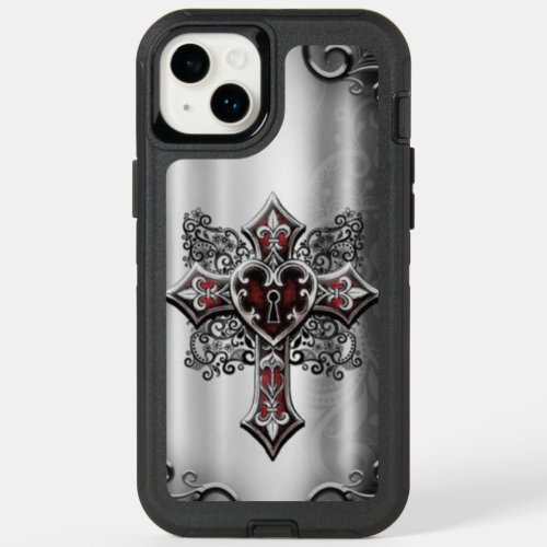Religious design with heart OtterBox iPhone 14 plus case