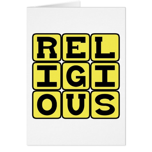 Religious, Devout Believer Cards (Front)
