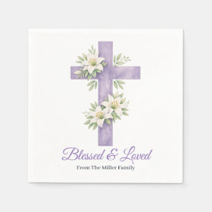Religious Easter Blessings Mother’s Day Cross  Napkins