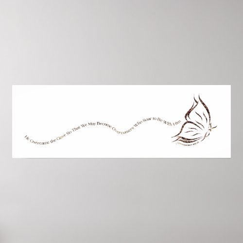 Religious Easter Butterfly Resurrection Quote Poster