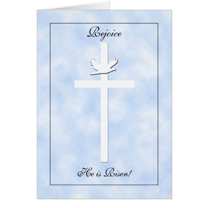 Religious Easter Cards    Cross and Dove
