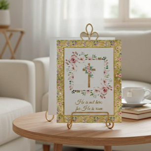 Religious Easter Christian Holiday He Is Risen Postcard