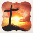 Religious Easter Cross at Sunset