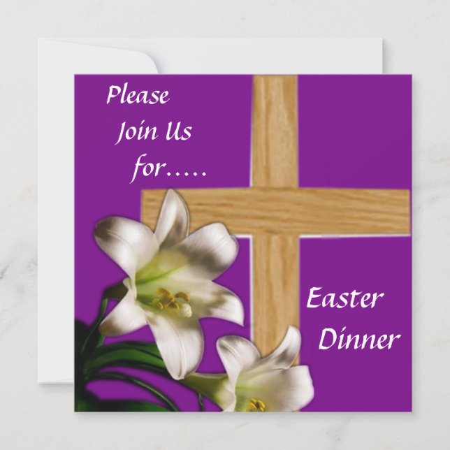 Religious Easter Dinner Invitation (Front)