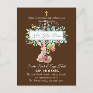 Religious Easter Invitation Budget Postcard