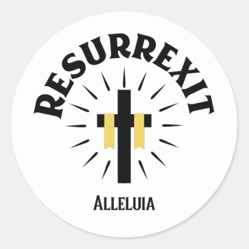 Religious Easter Latin Resurrexit He Is Risen Classic Round Sticker
