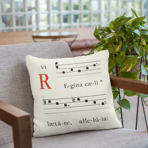 Religious Easter Medieval Music Renaissance Chant Throw Pillow