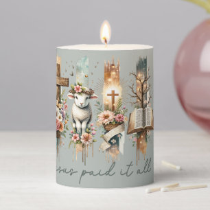 Religious Easter Pillar Candle