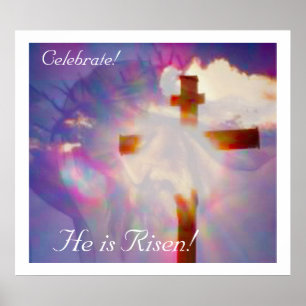Religious Easter Poster - Jesus and Cross
