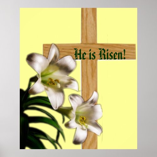 Religious Easter Poster Print _ He is Risen